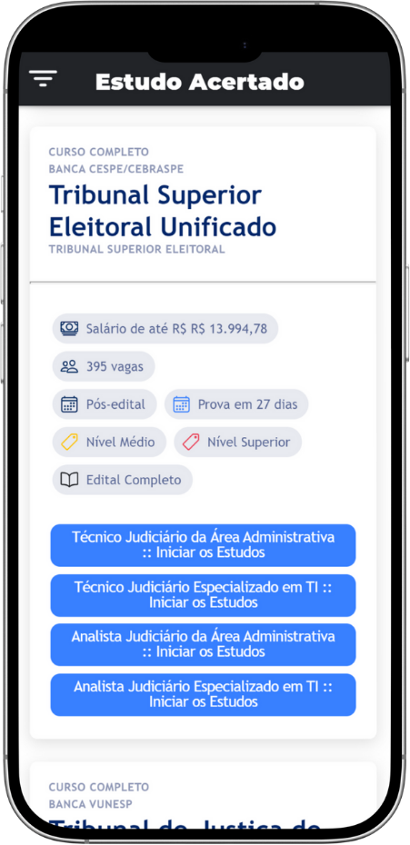 Tela 1 do App Acertei
